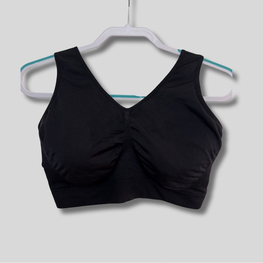Truekind Black Women's Wireless Comfort Bra with Pads